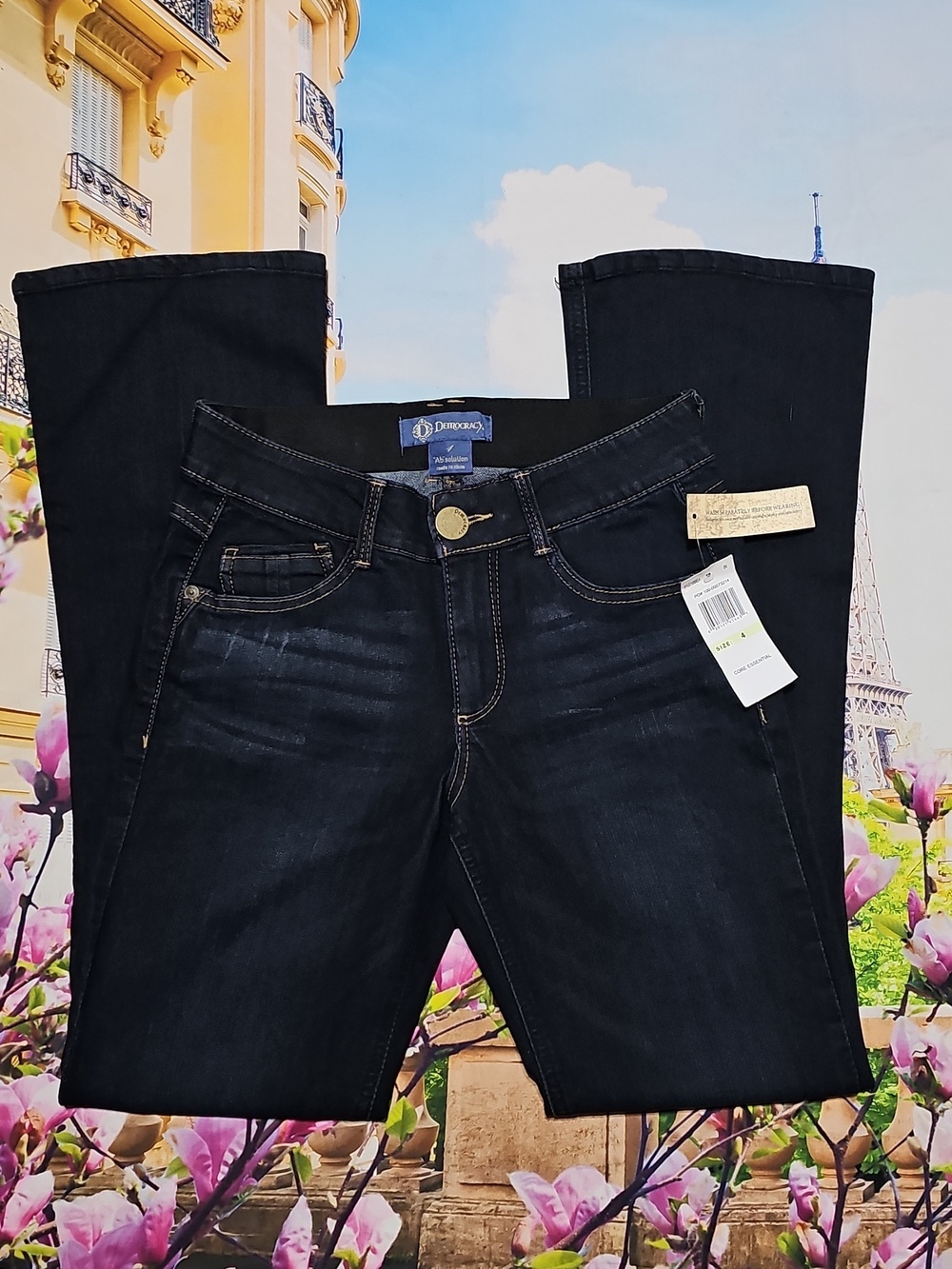 Democracy Ab Solution Core Essential Jeans Size 4 New